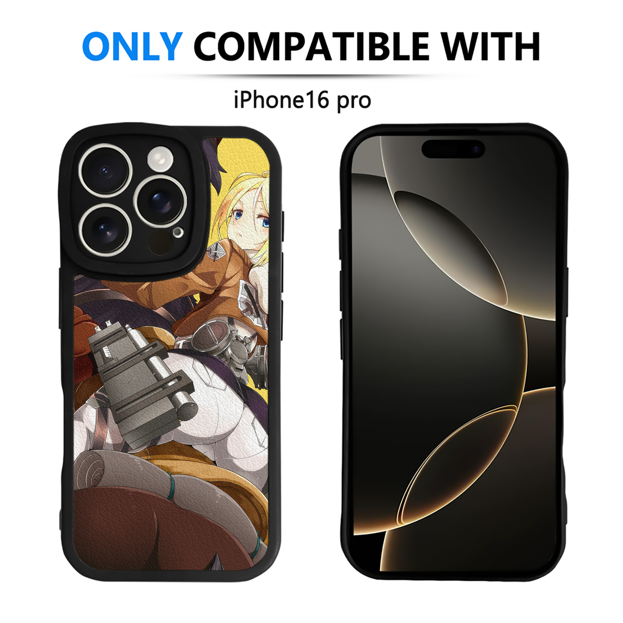 （画像用） 進撃の巨人 Attack on Titan 【iPhone 16シリーズ対応】シリコンスマホケース（レザー調） 材質：シリコン
